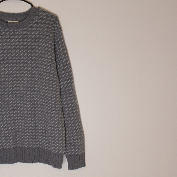 Obey propaganda wool gray and blue crewneck sweater - Picture 2 of 5